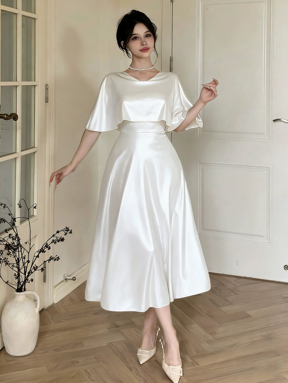 Zara Plus Size Solid Color Loose Loungewear Nightgown Dress